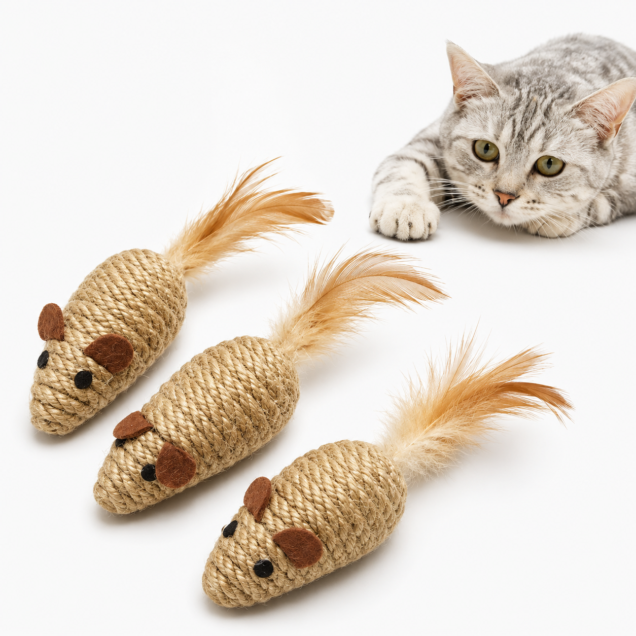 Sisal Feather Mouse