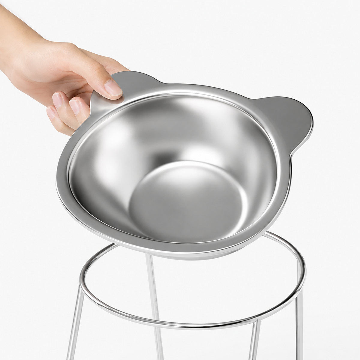 Elevated Stainless Steel Cat Bowl
