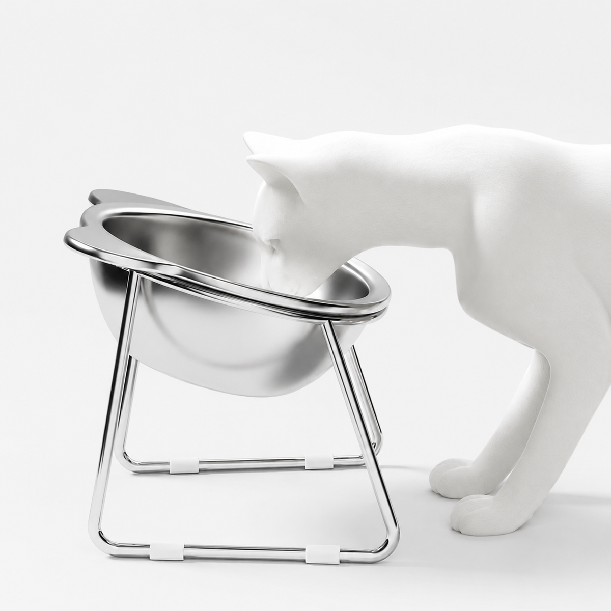 Elevated Stainless Steel Cat Bowl