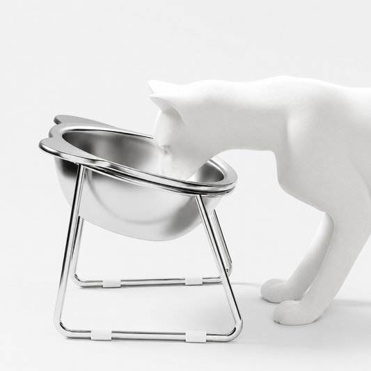 Elevated Stainless Steel Cat Bowl